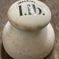 Set of 3 Victorian Ceramic 1 & 7 Pound Scale Weights circa 1890