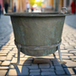 Late 19th Century Copper Cauldron Pot Planter With Stand - Large