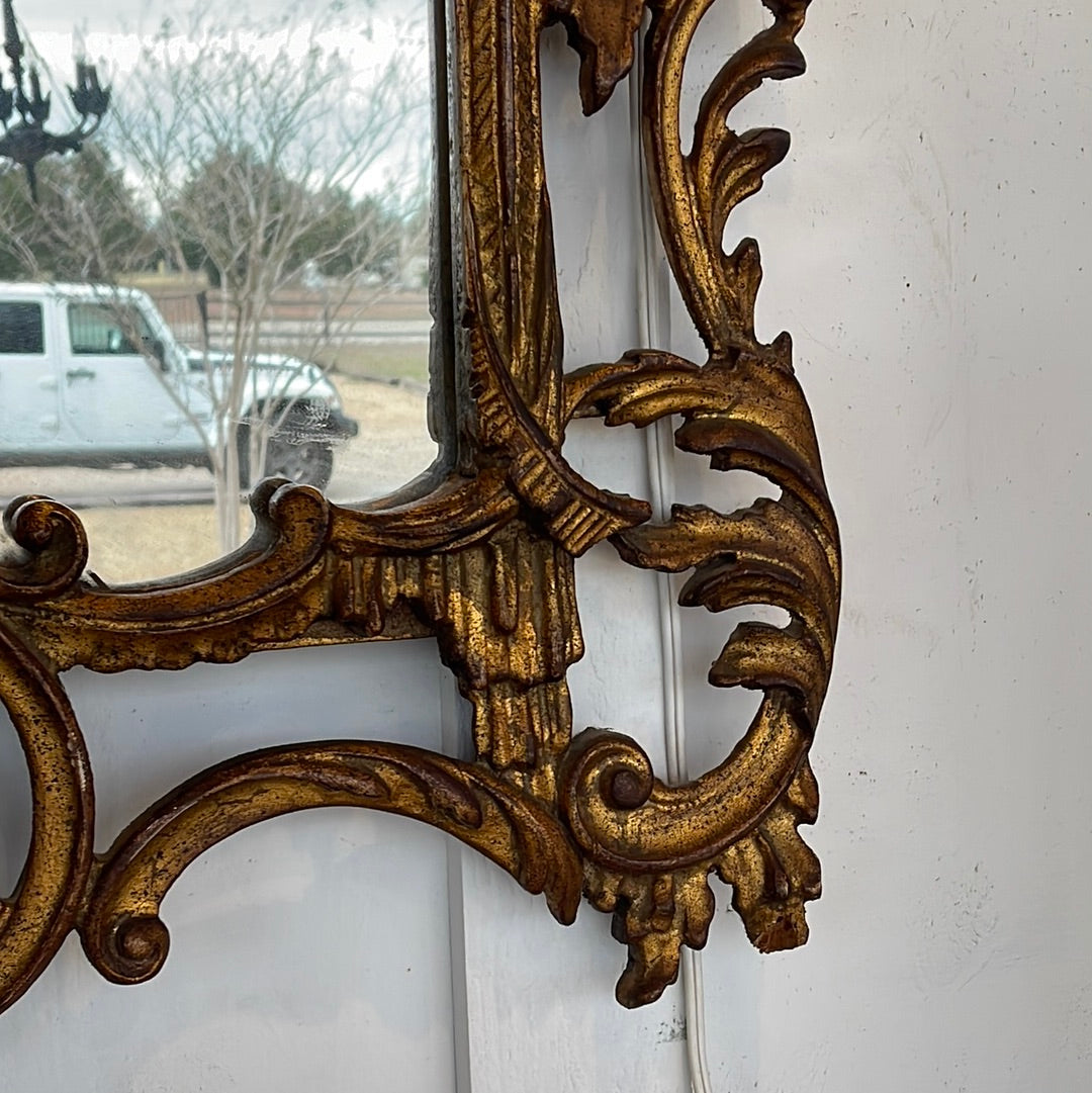 Hand Carved Chippendale Mirror UK 1900