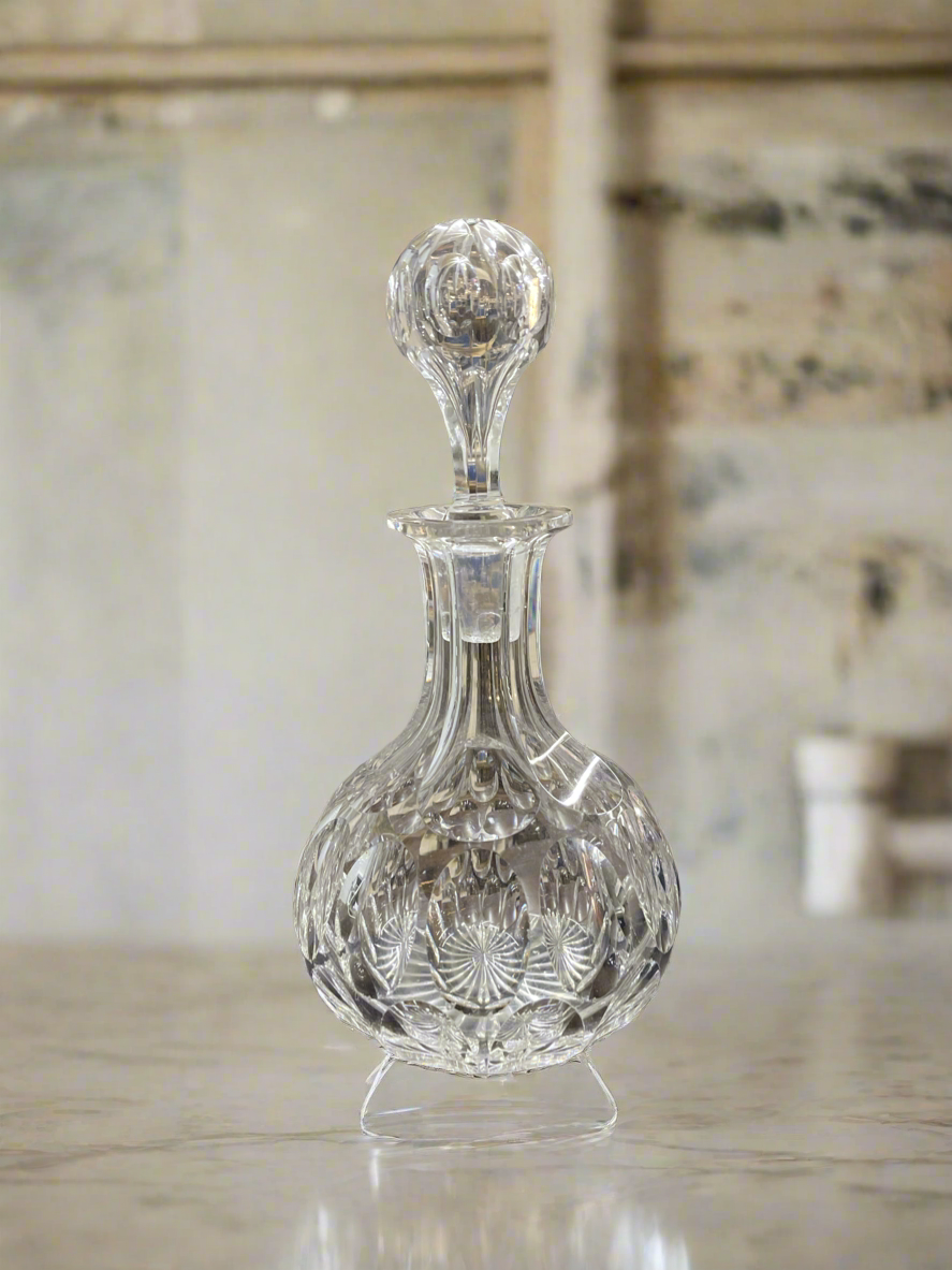 Cut Glass Decanter with Lid UK 1880