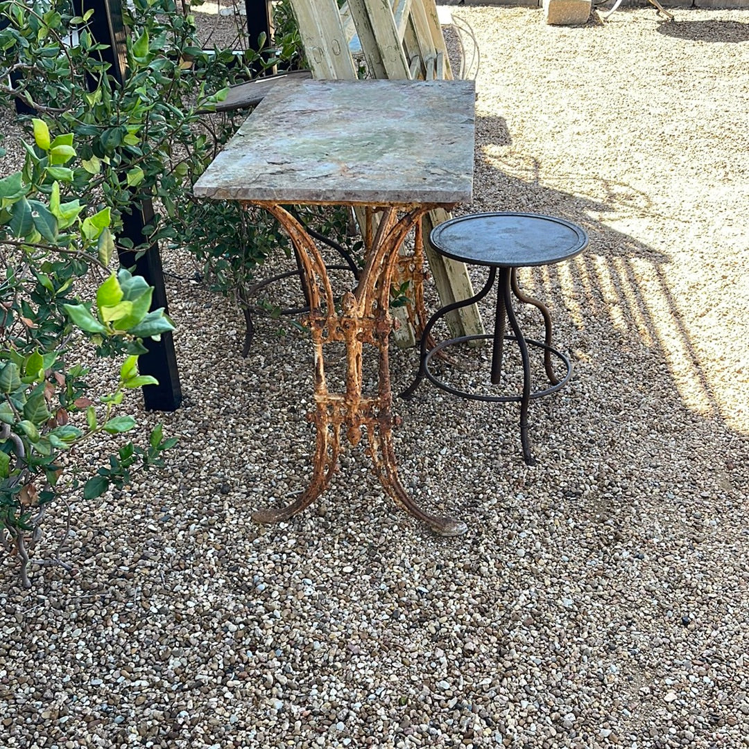 French Iron Bistro Table Circa 1910