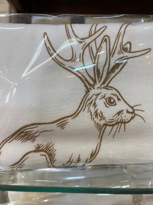 Jackalope Flour Sack Tea Towel