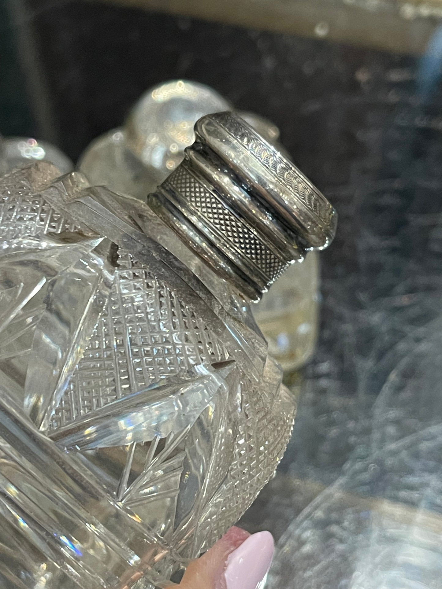 Perfume Bottle with Lid Large