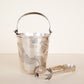 Sterling Silver Ice Bucket with Ice Tongs Monogram TCR