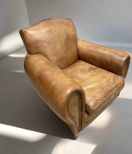 Leather Club Chair - French MCM