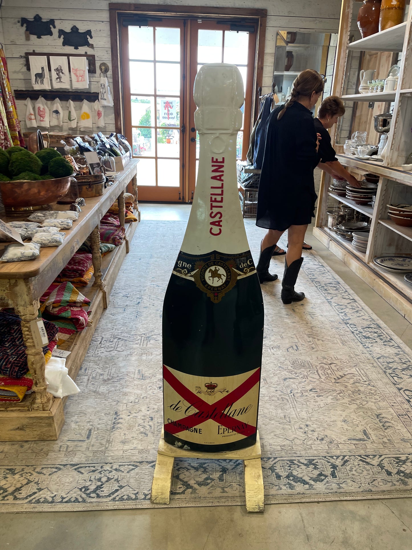 Vintage French Oversized Champagne Advertising Bottle