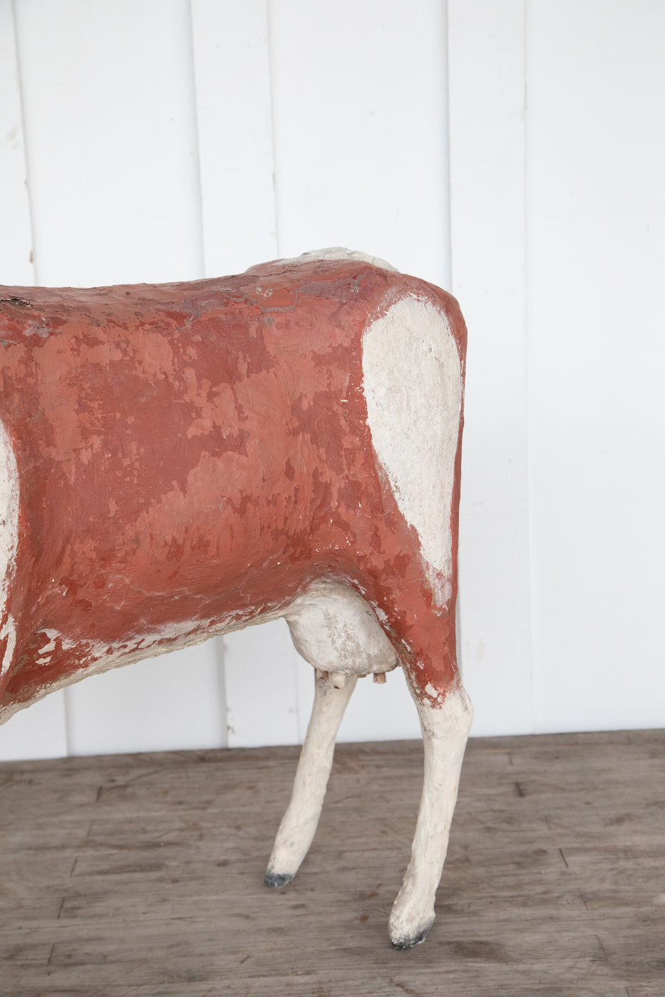 Folk Art French Stone Cow from Normandy, France Circa 1940 38" x 26"