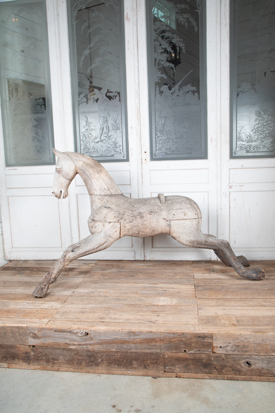 Hardwood Spanish Horse Sculptures Circa 1900