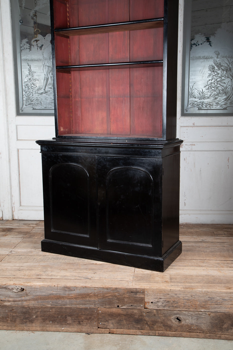 Victorian Ebonized Glazed Bookcase