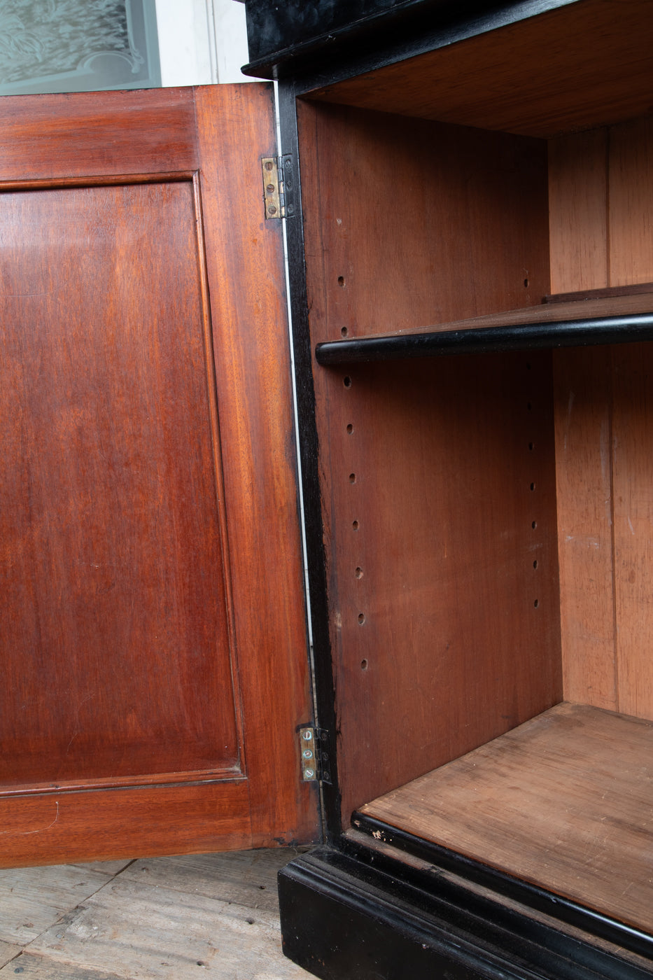 Victorian Ebonized Glazed Bookcase