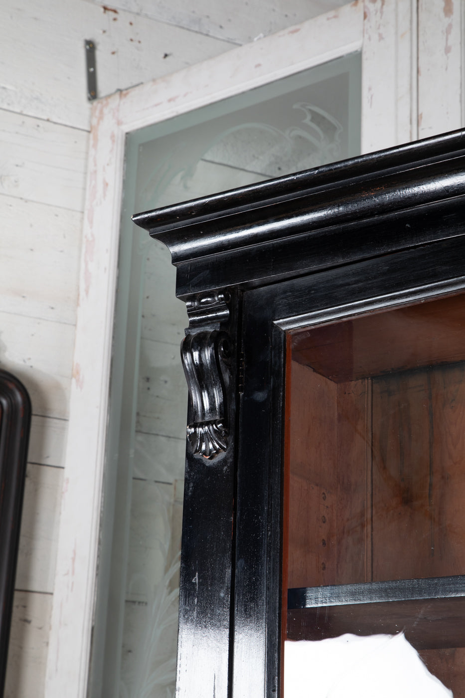 Victorian Ebonized Glazed Bookcase