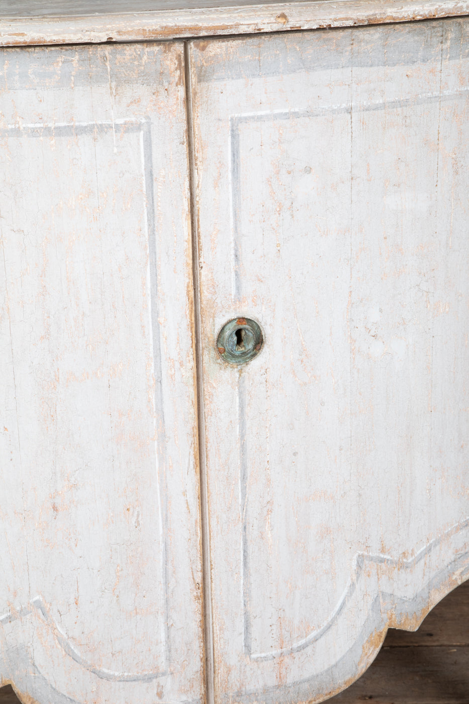 Exquisite Painted Bombe Sideboard