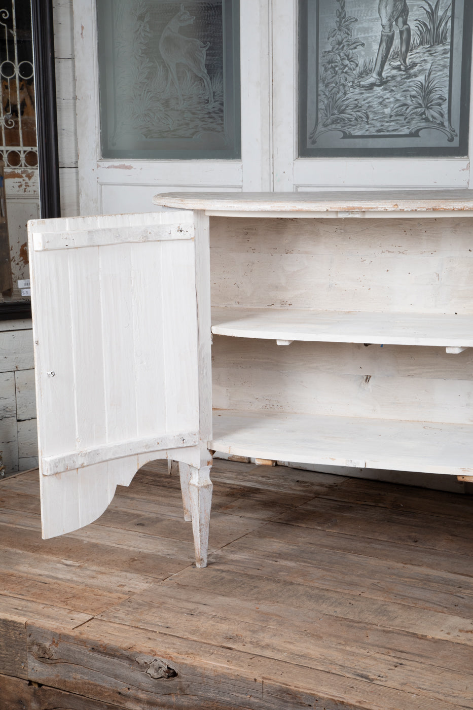 Exquisite Painted Bombe Sideboard