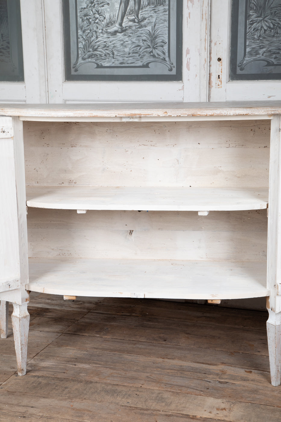 Exquisite Painted Bombe Sideboard