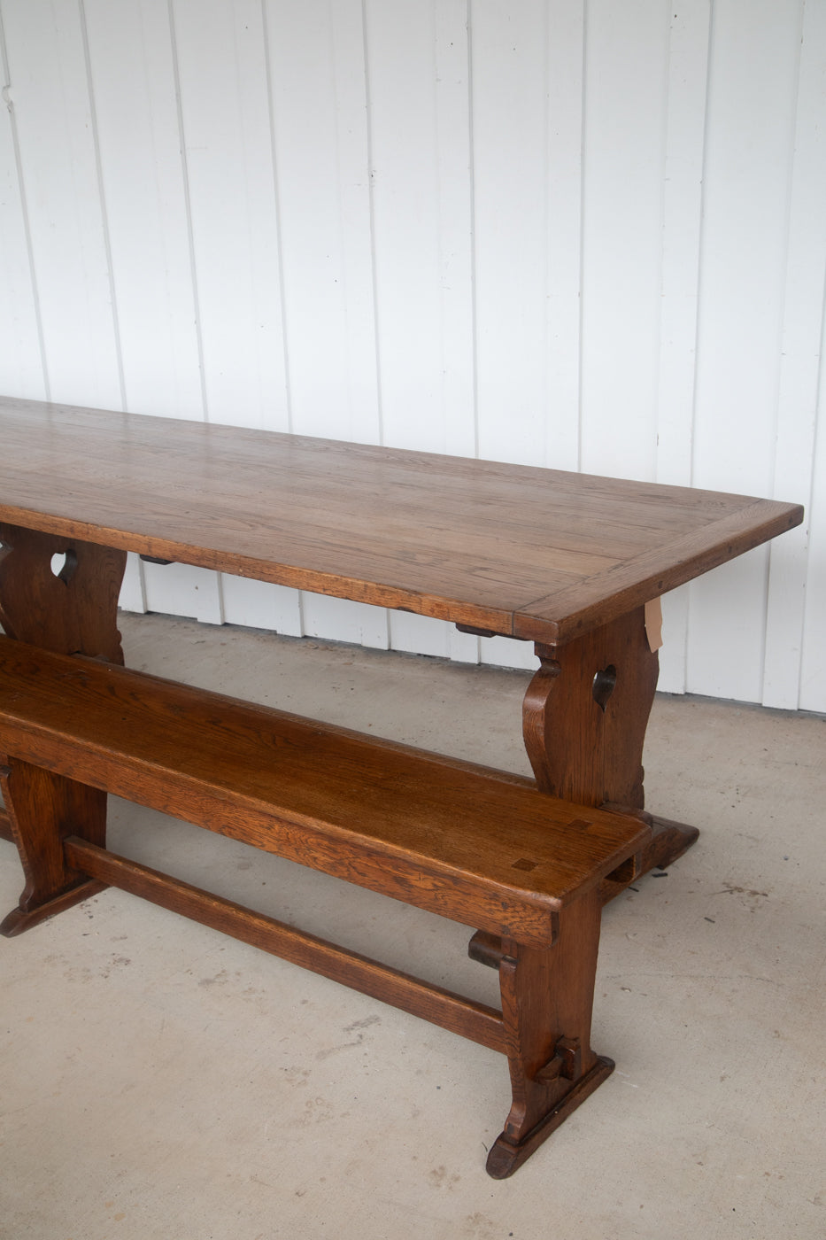 12 ft Oak Refectory Table with Benches Kings School Canterbury