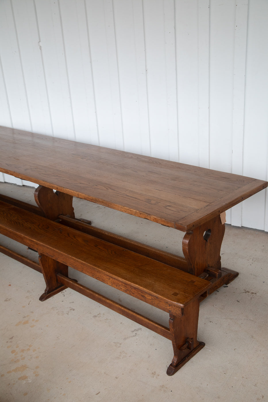 12 ft Oak Refectory Table with Benches Kings School Canterbury