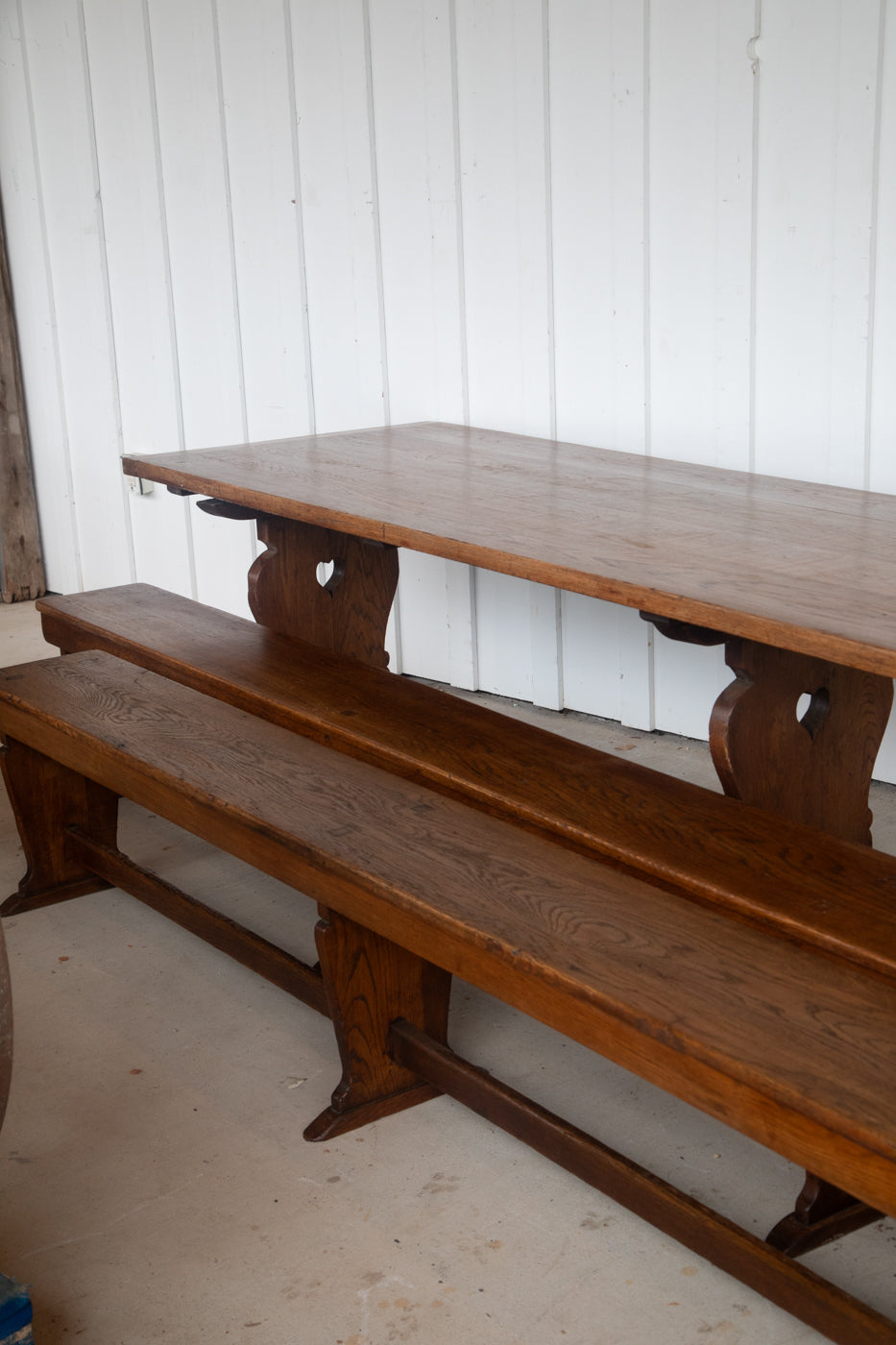 12 ft Oak Refectory Table with Benches Kings School Canterbury