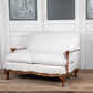 Italian Walnut Framed Upholstered Sofa