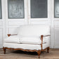 Italian Walnut Framed Upholstered Sofa