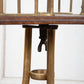 Brass and Wood Revolving Bookcase Square 3 Legs