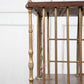 Brass and Wood Revolving Bookcase Square 3 Legs