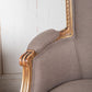 Louis XVI Style Gilt Bergere Armchair