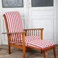 French Morris Reclining Chair with Cushions