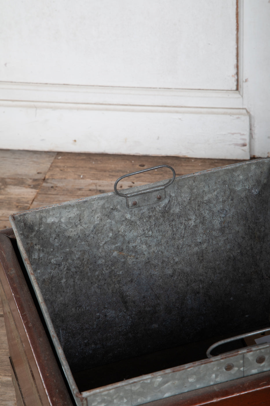 Wood and Brass Planter with Zinc Insert