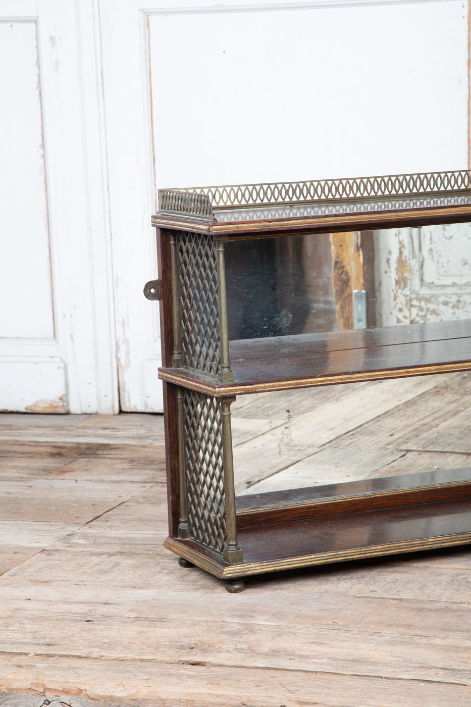 Brass and Wood Shelf