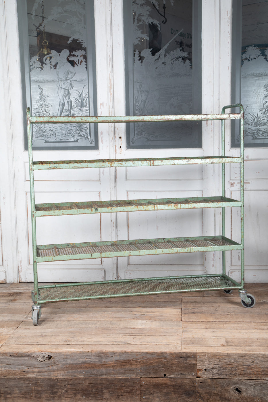 Large Industrial Rolling Cart Green