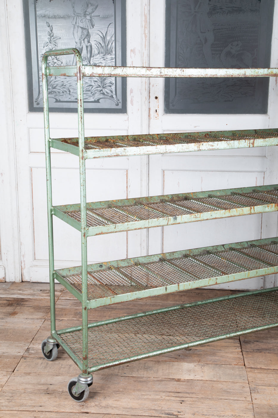 Large Industrial Rolling Cart Green