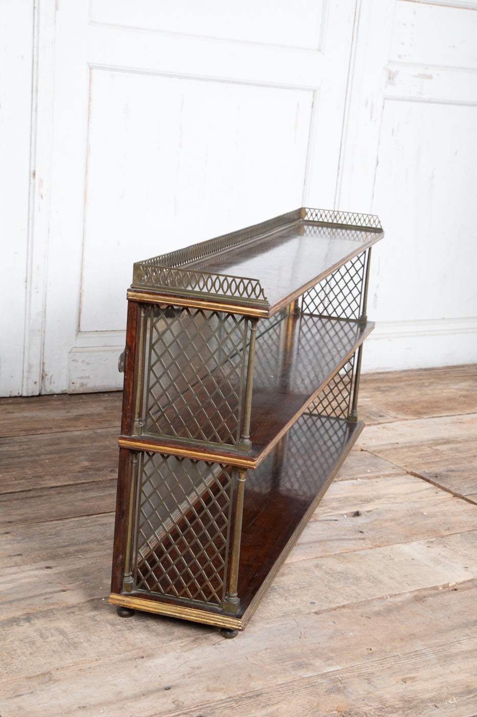 Brass and Wood Shelf