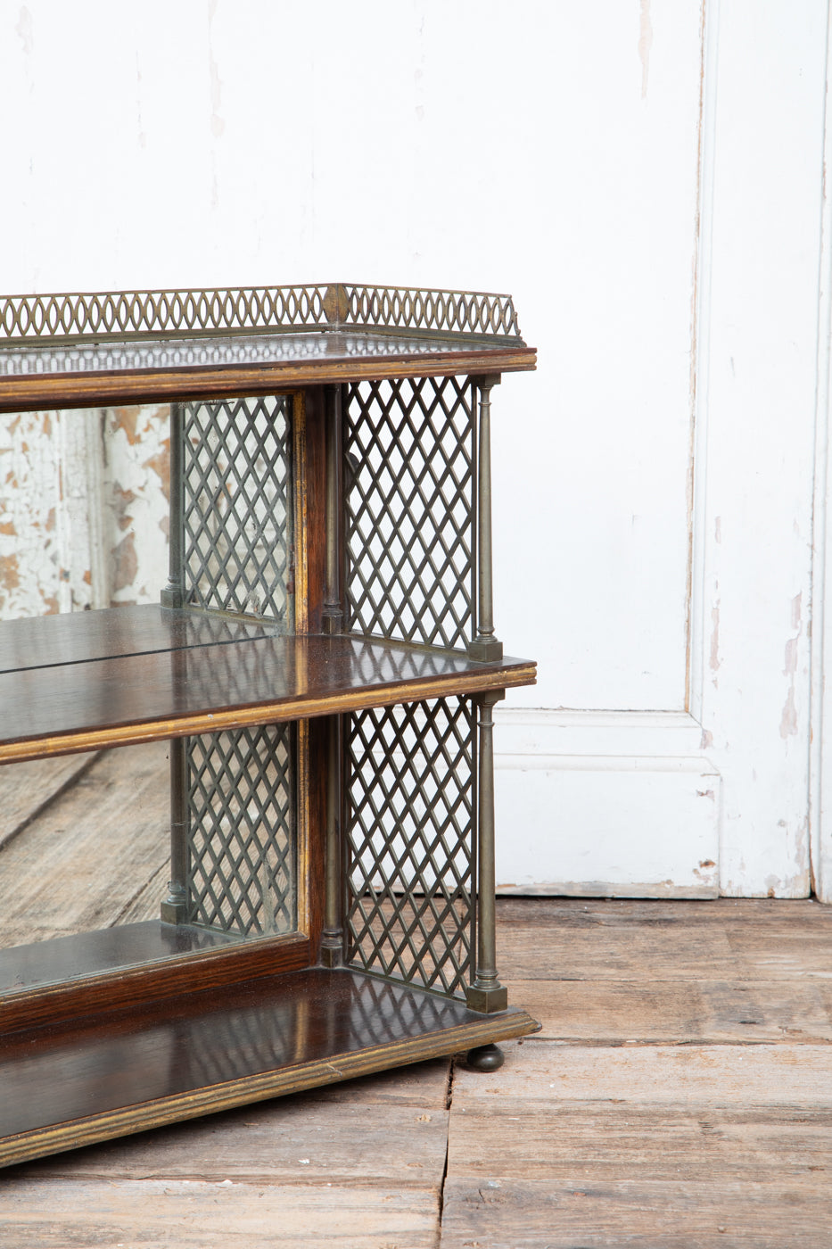 Brass and Wood Shelf