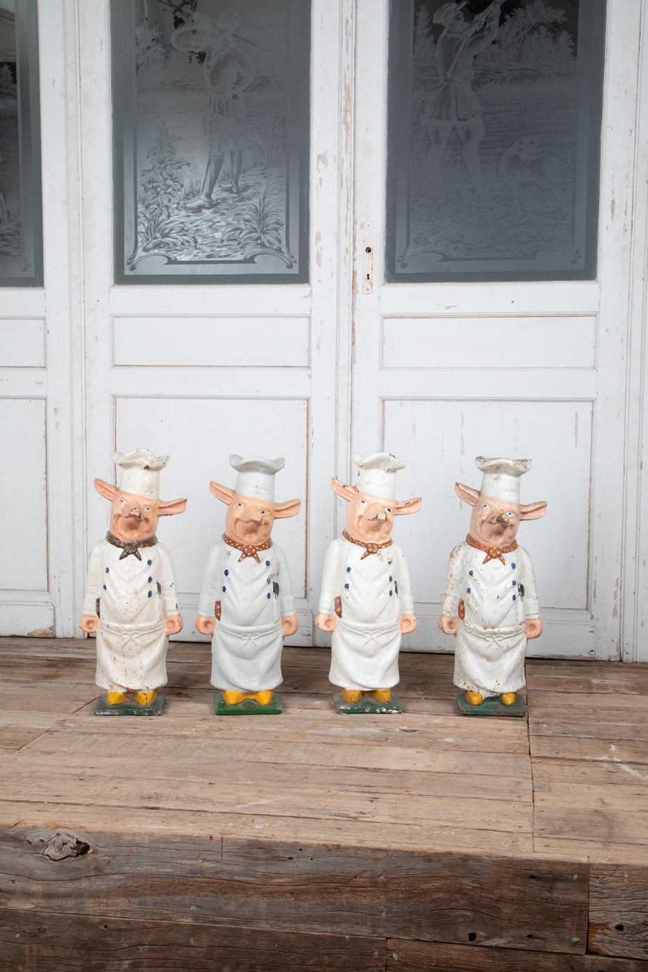 Cast Iron Pig Chefs Priced Per