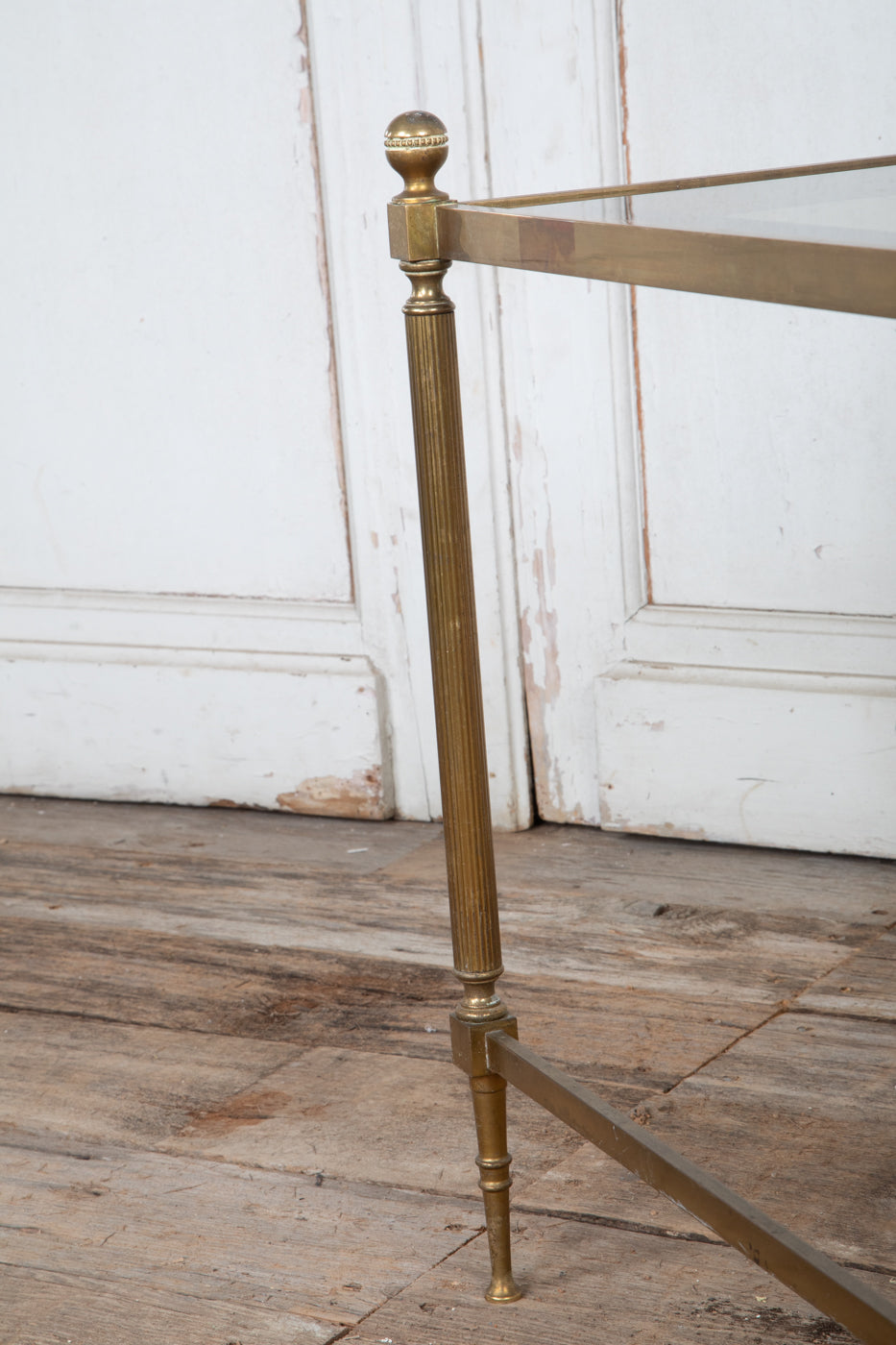 Brass and Glass Cocktail Table