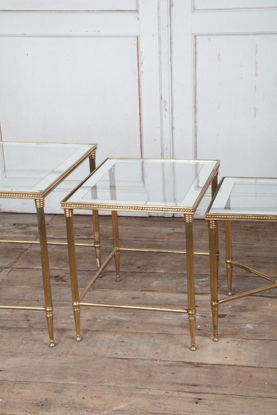 Glass Nesting Tables Set of 3