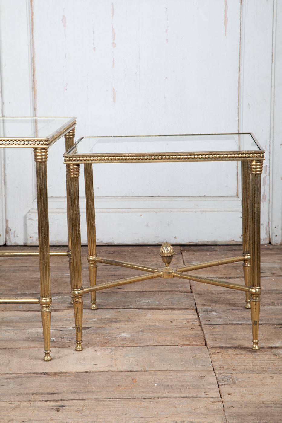 Glass Nesting Tables Set of 3