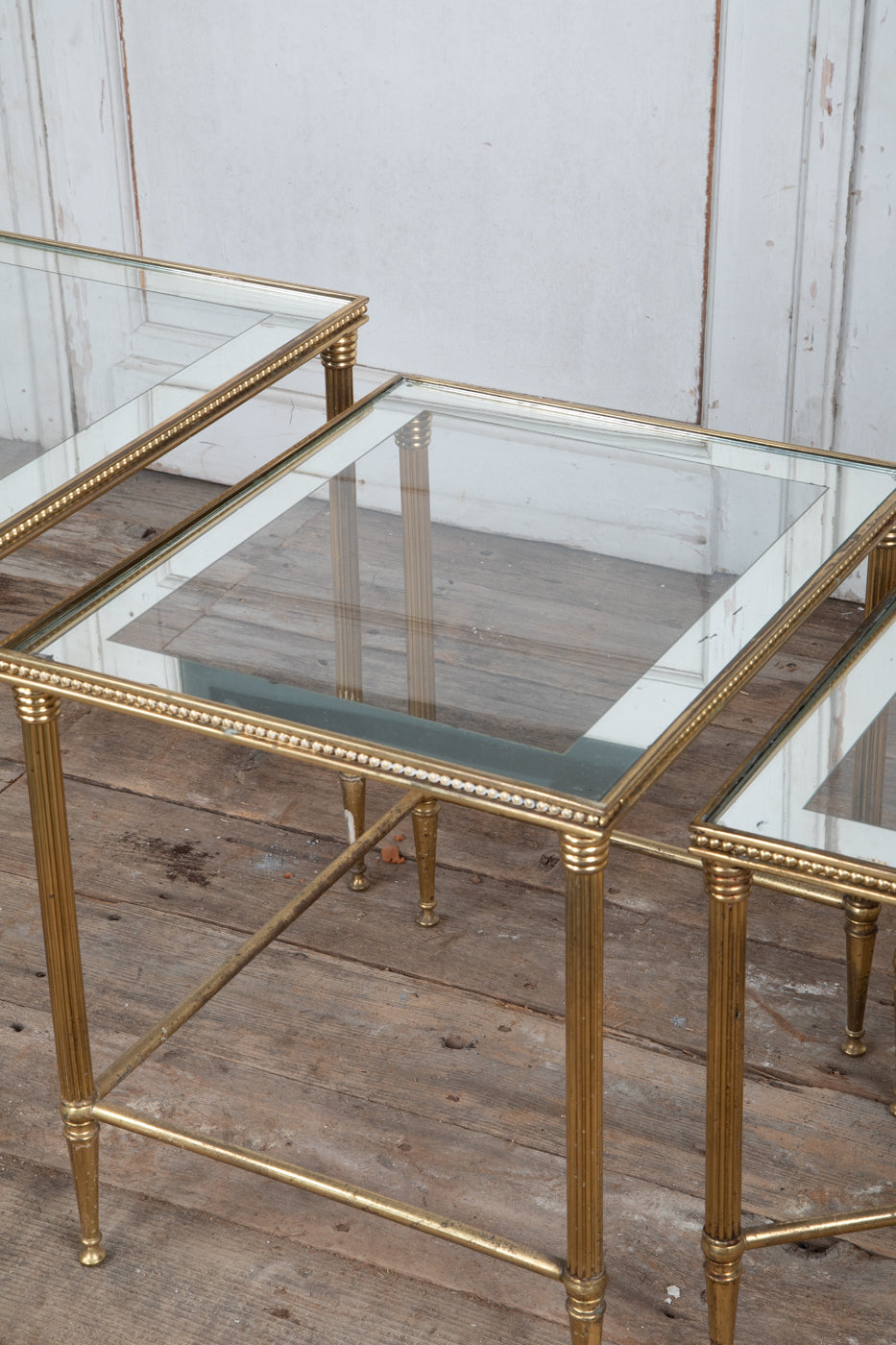 Glass Nesting Tables Set of 3