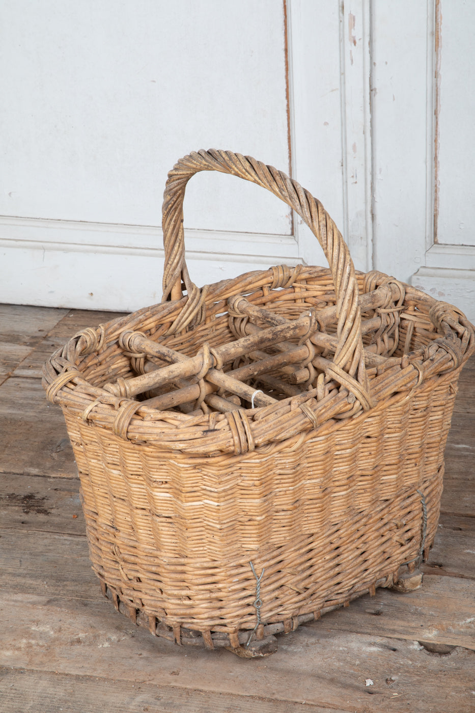 French Champagne Bottle Basket