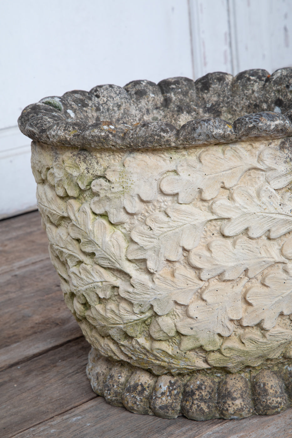 Concrete Planter Oak Leaf