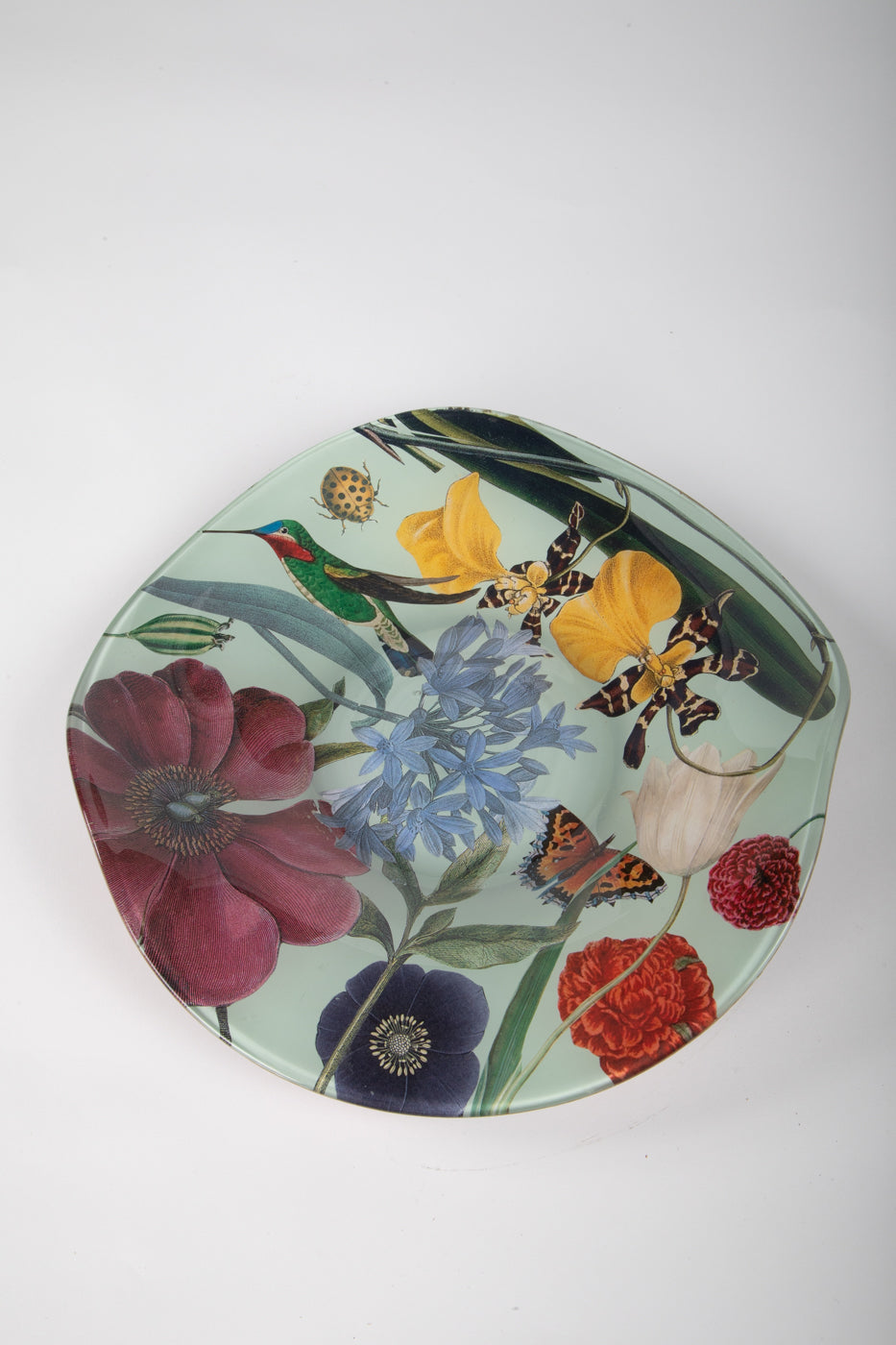 Alex Stewart Carter Flower and Hummingbird Plate