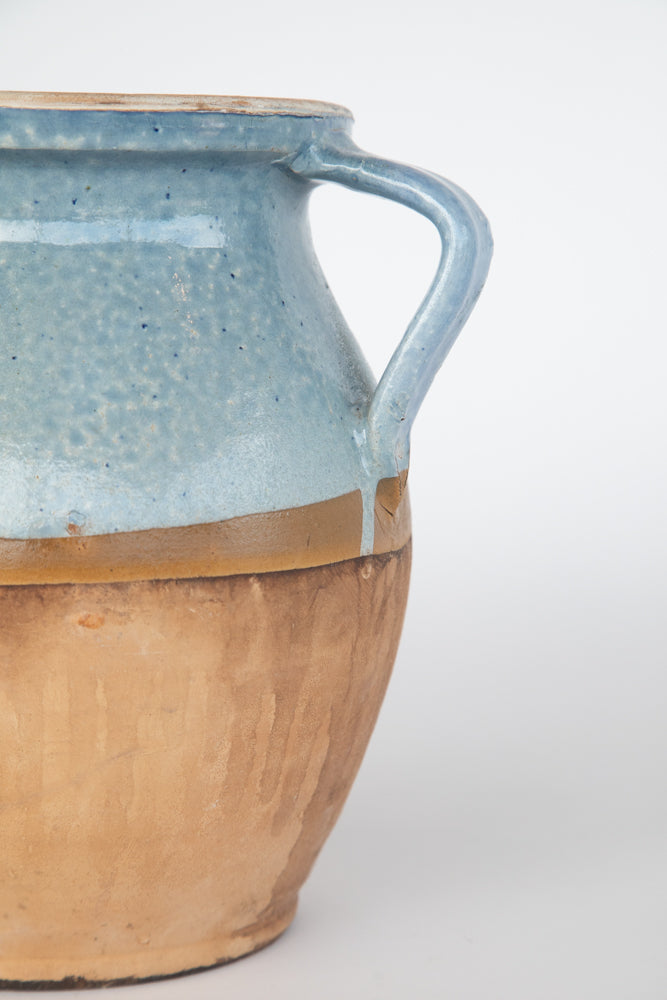 Blue Terra Cotta Pot with 2 Handles