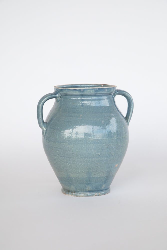 Blue Terra Cotta Pot with 2 Handles