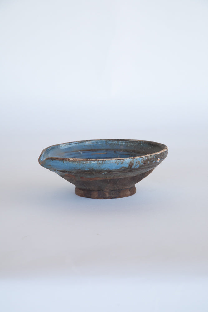 Large Blue Pottery Bowl