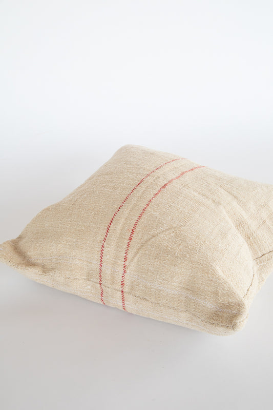 French Grain Red and White Pillow