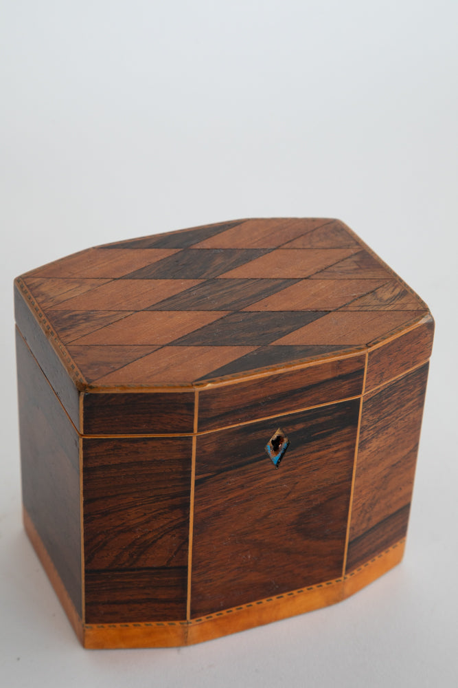 Antique Regency Inlay Tea Caddy