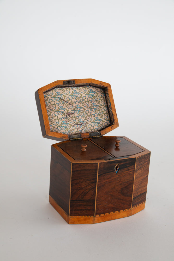 Antique Regency Inlay Tea Caddy