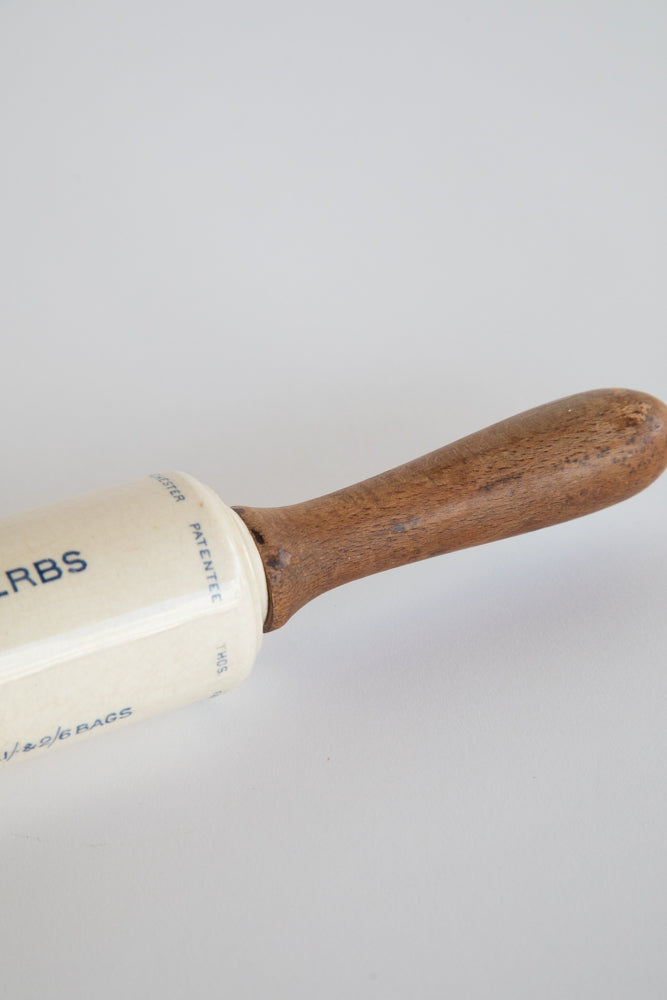 Edwardian Advertising Ironstone Rolling Pin