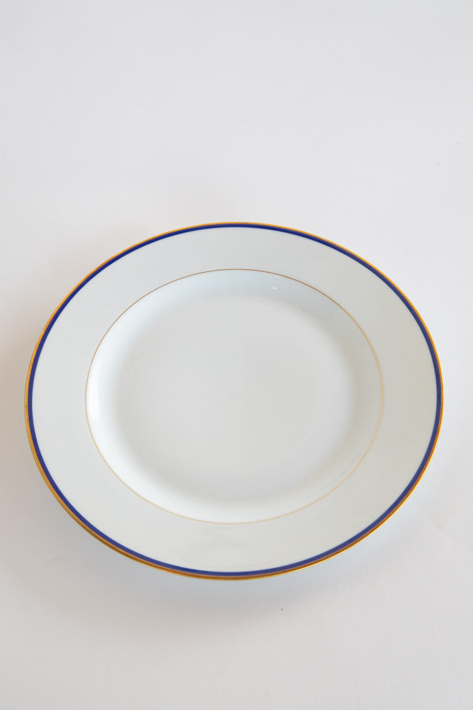 Blue and White Limoge Dinner Plate