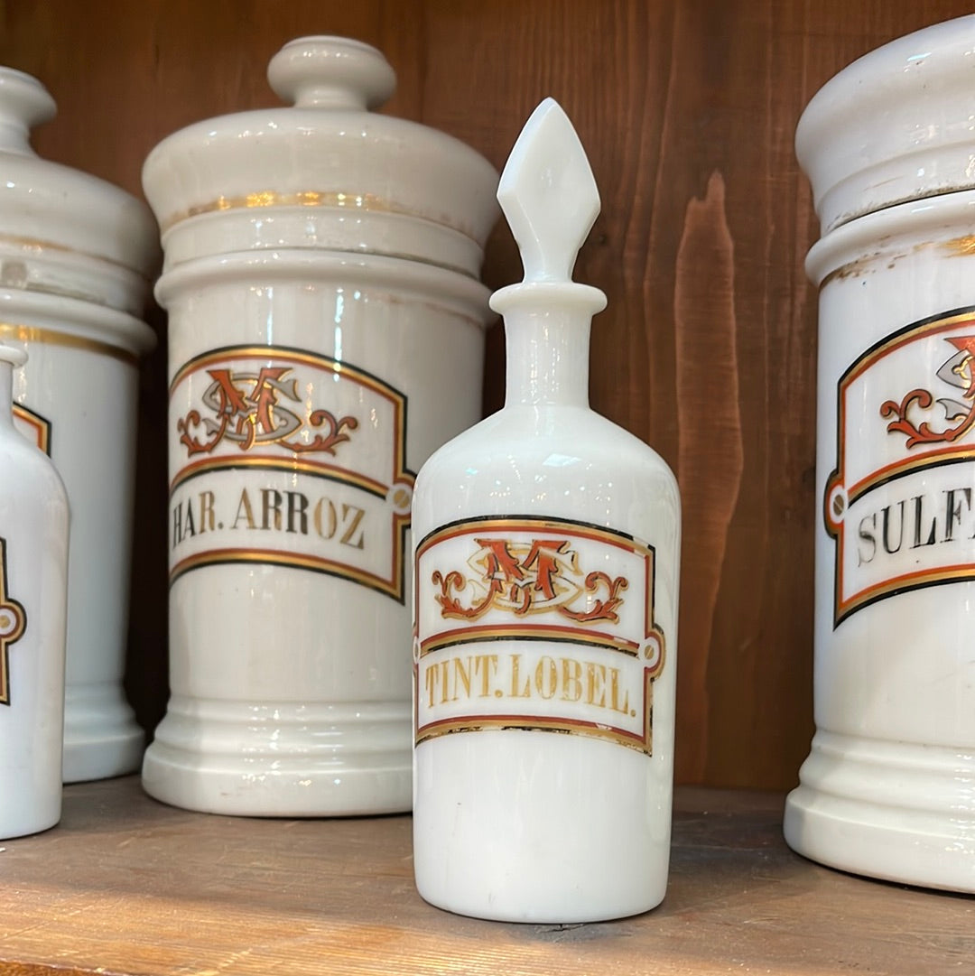 Pharmacy Jars-Small, Red/Black 1880